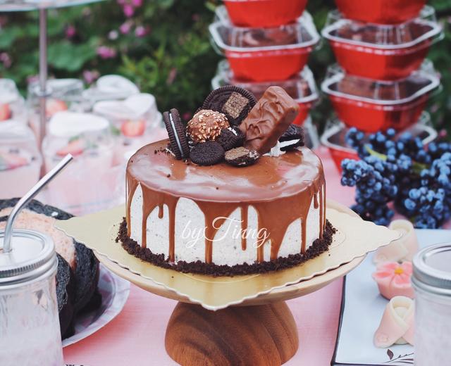 风靡欧美的滴落蛋糕~巧克力盛宴dripping cake的做法