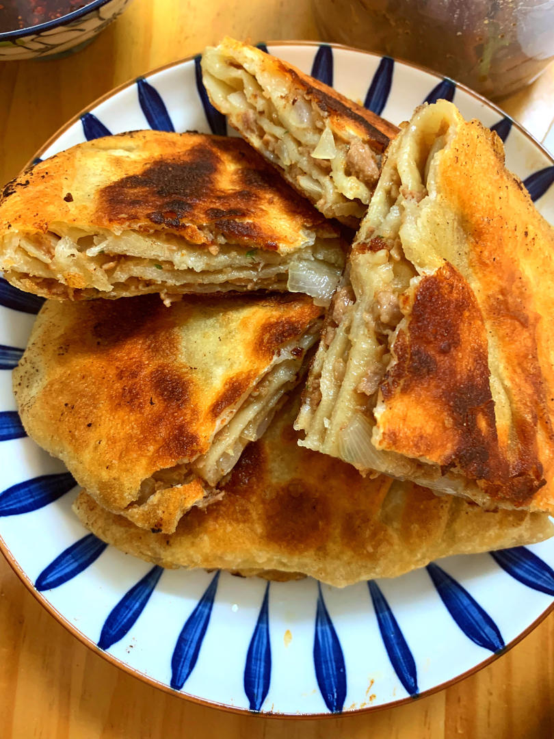 超好吃的老北京千层肉饼