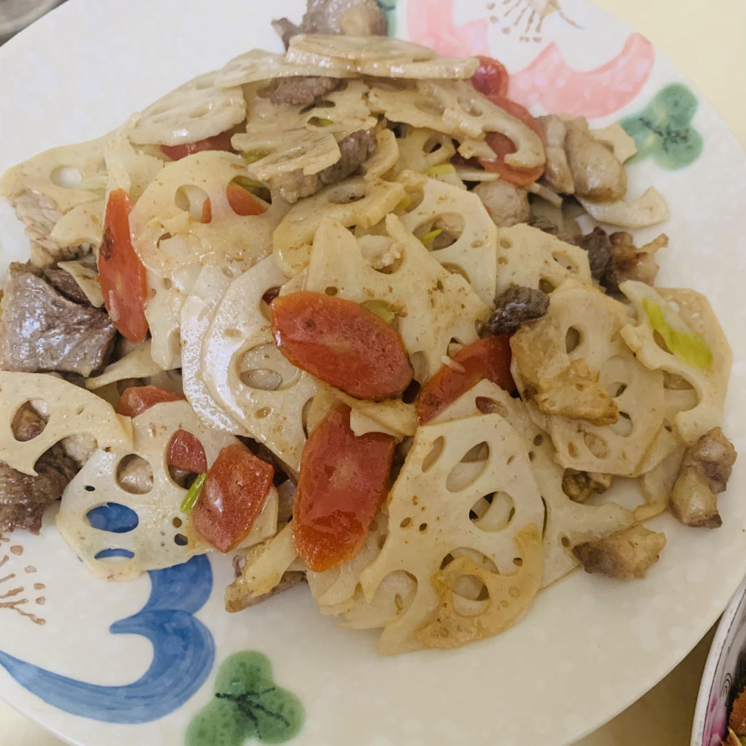 藕片炒五花肉