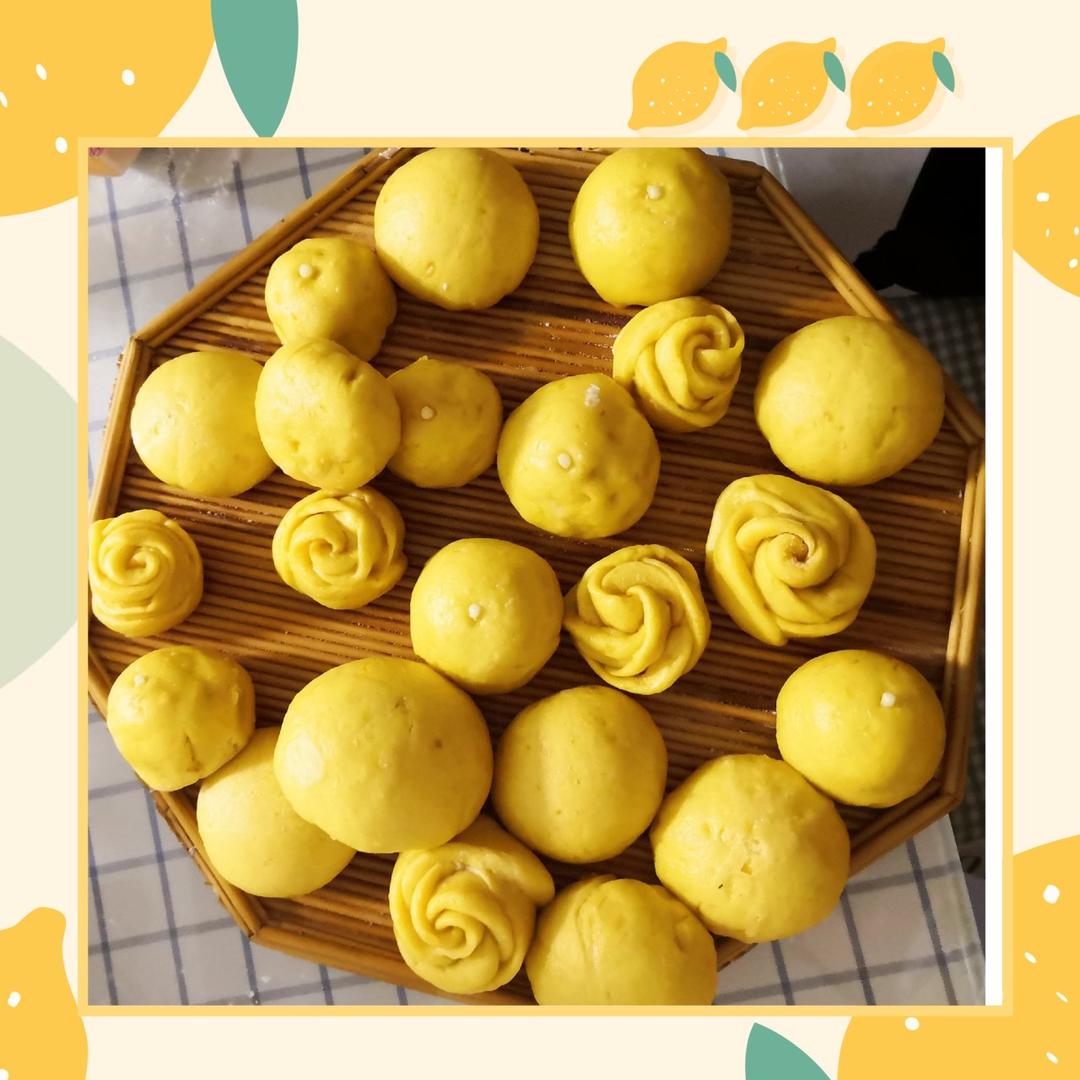 可以给宝宝当辅食的单纯版南瓜馒头，含玫瑰花、刺猬、南瓜造型馒头做法