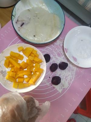 芒果and紫薯糯米滋的做法 步骤1