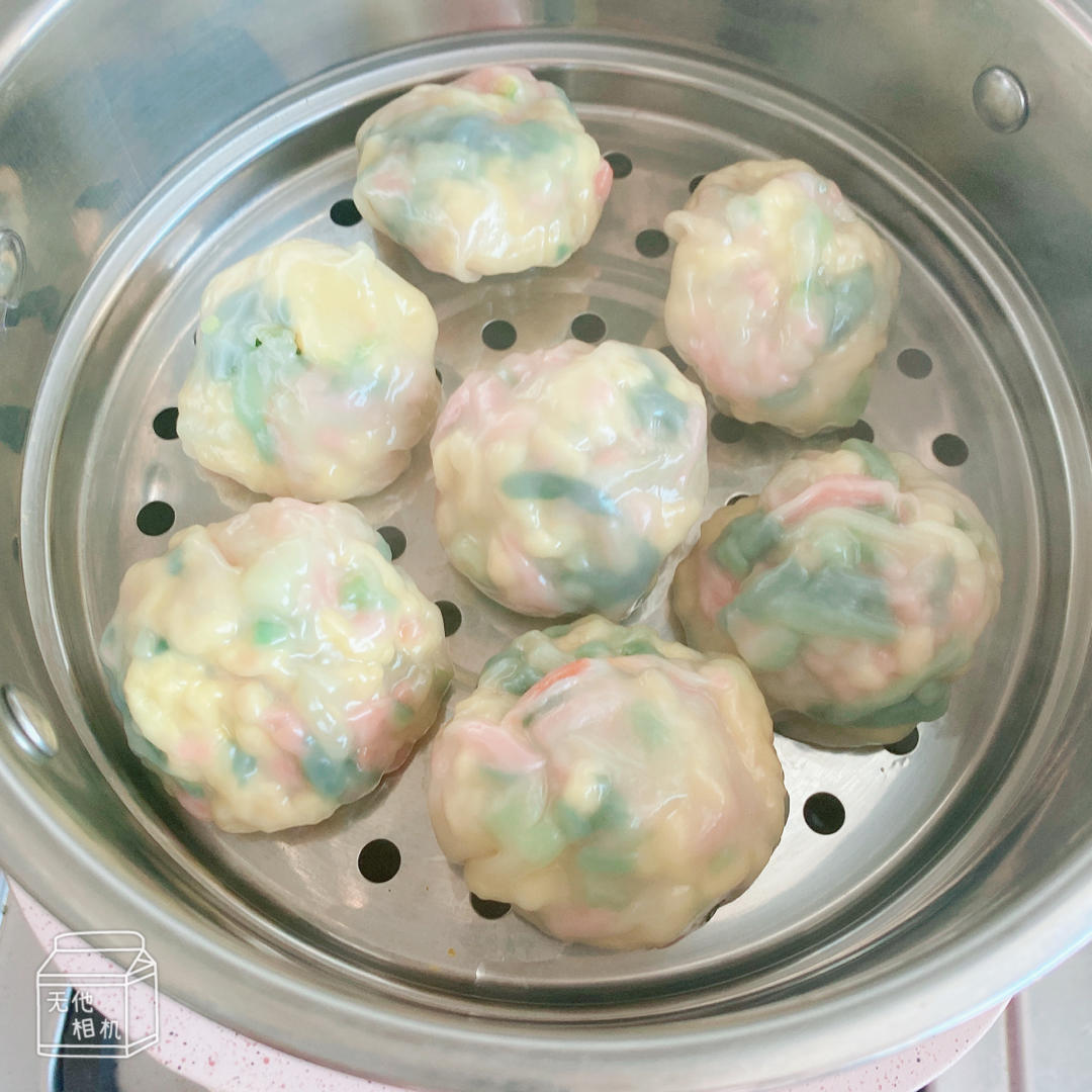 青椒火腿蒸包