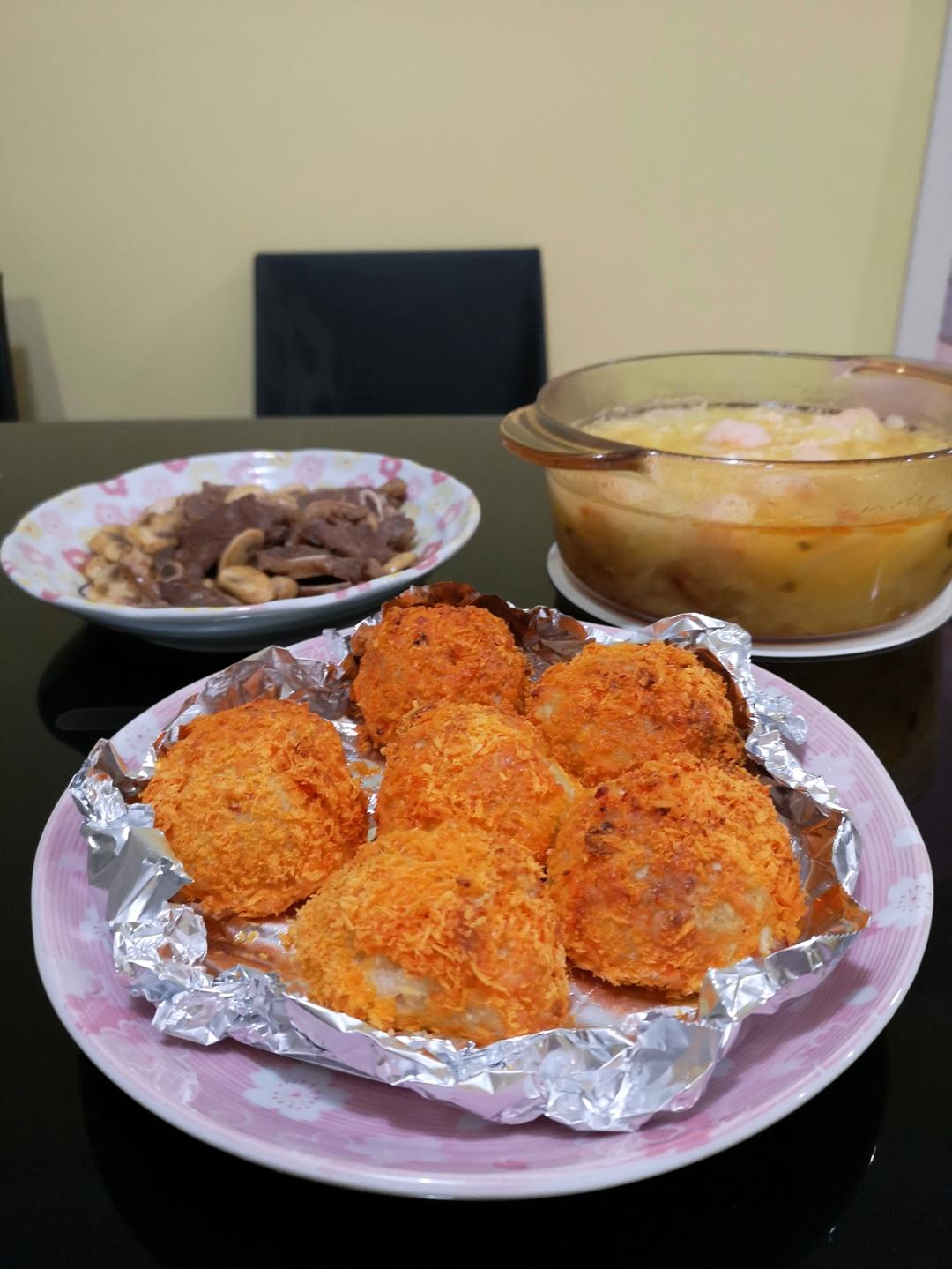 空气炸锅培根土豆饼