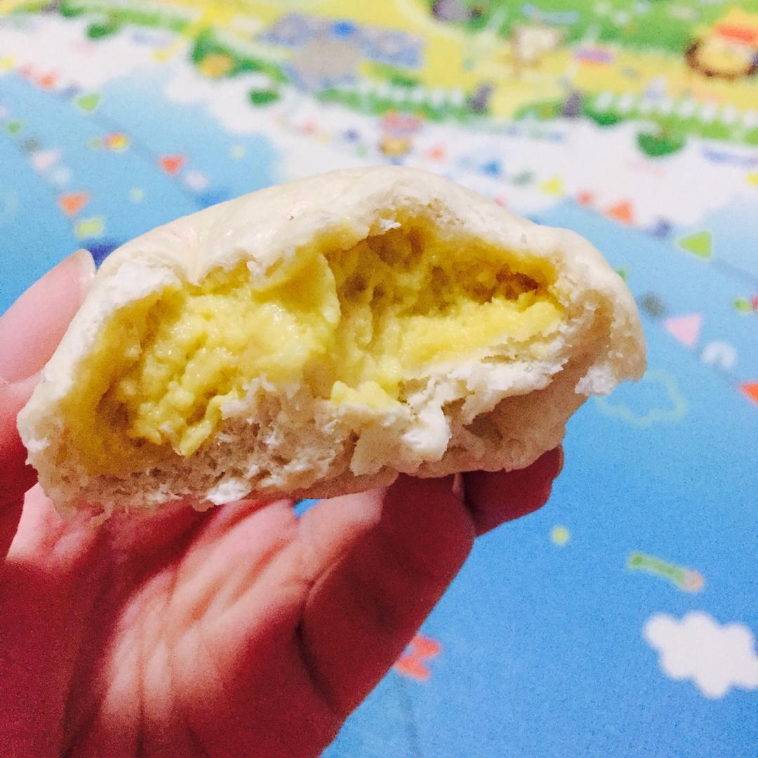 自制无油奶黄包