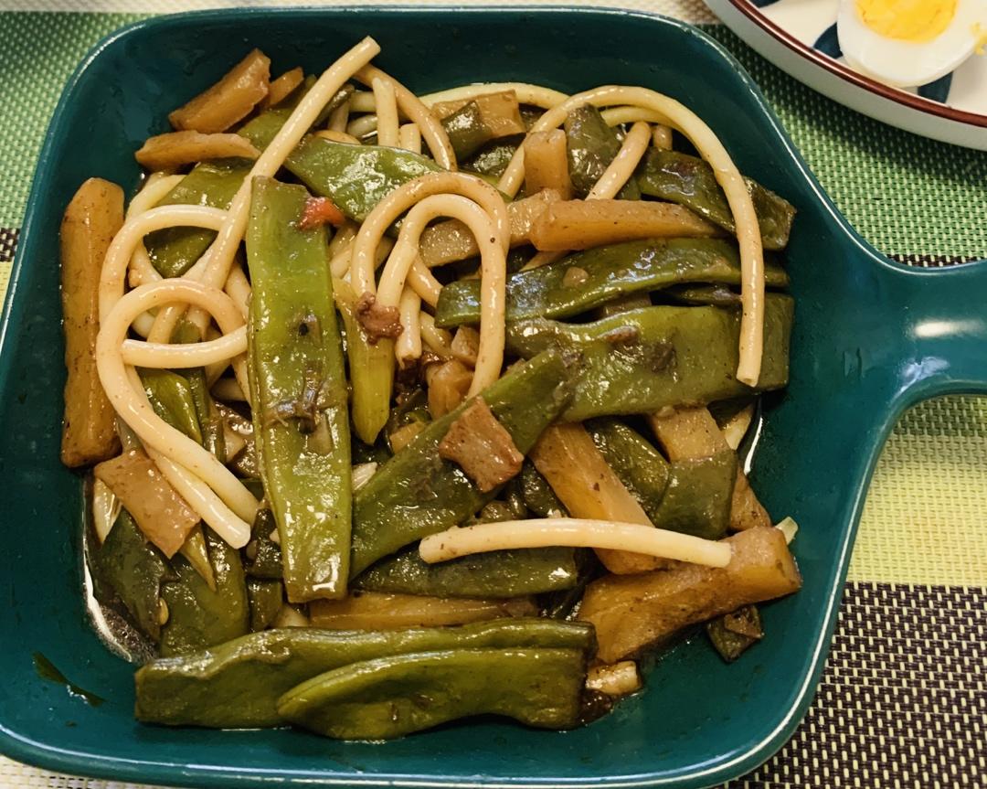 豆角焖意大利面