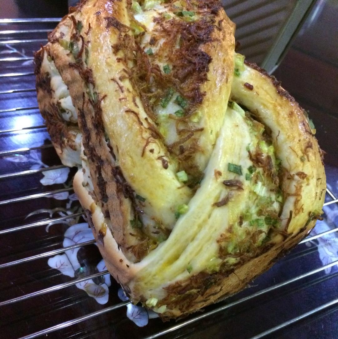 香葱肉松手撕吐司