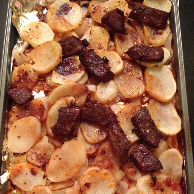 土豆洋葱烤牛肉