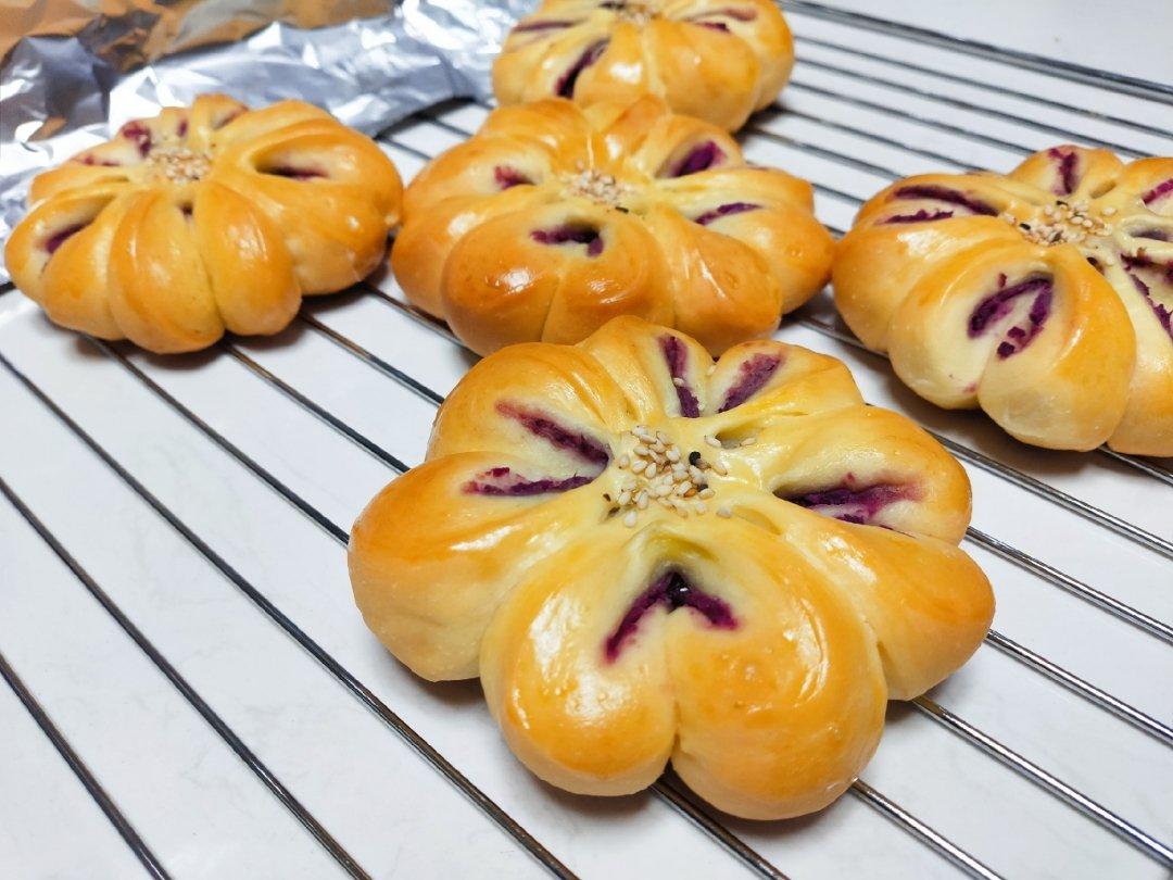 花形紫薯面包