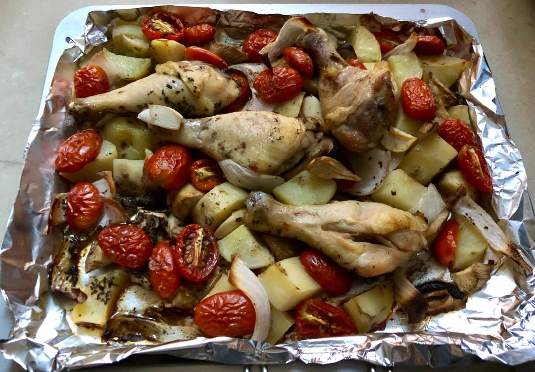 脆皮罗勒烤鸡腿