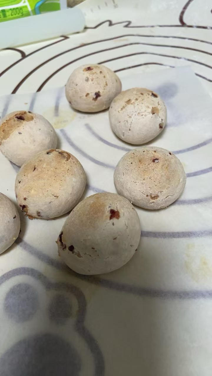 一次成功的蔓越莓麻薯包【风炉食谱】