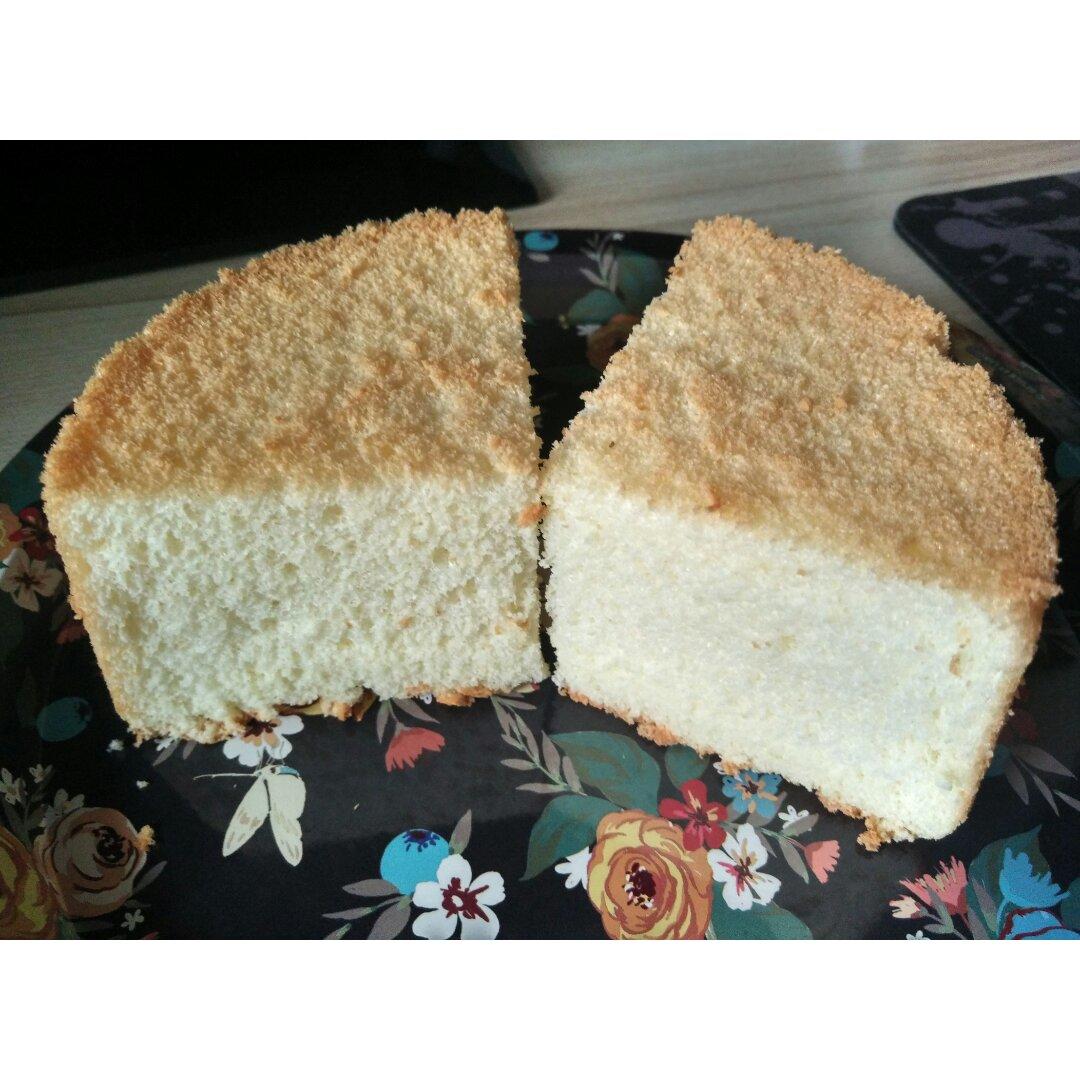 超简单完美戚风蛋糕（6寸2蛋）附打发、翻拌、脱模视频