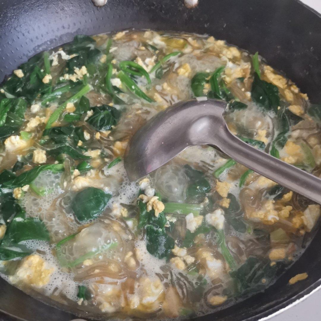 营养菠菜鸡蛋(汤菜)米饭绝配