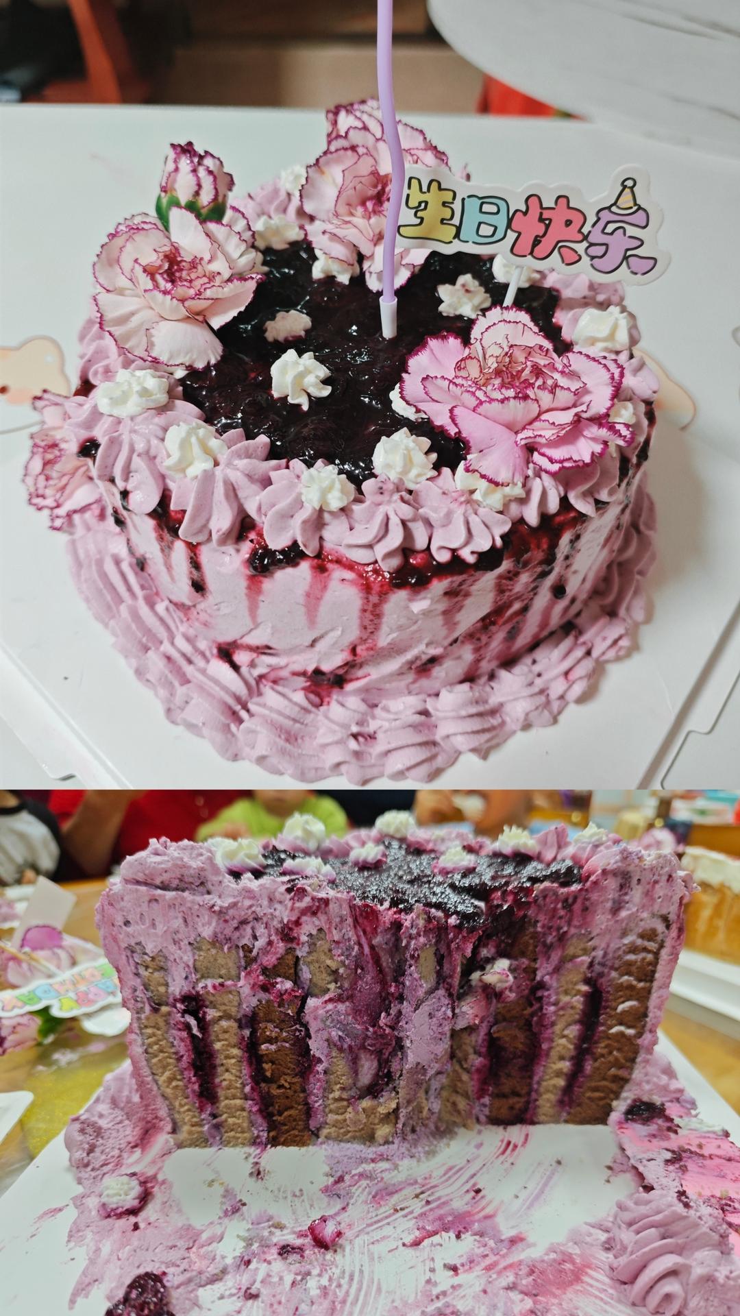 看着复杂却很简单的美味蓝莓蛋糕！