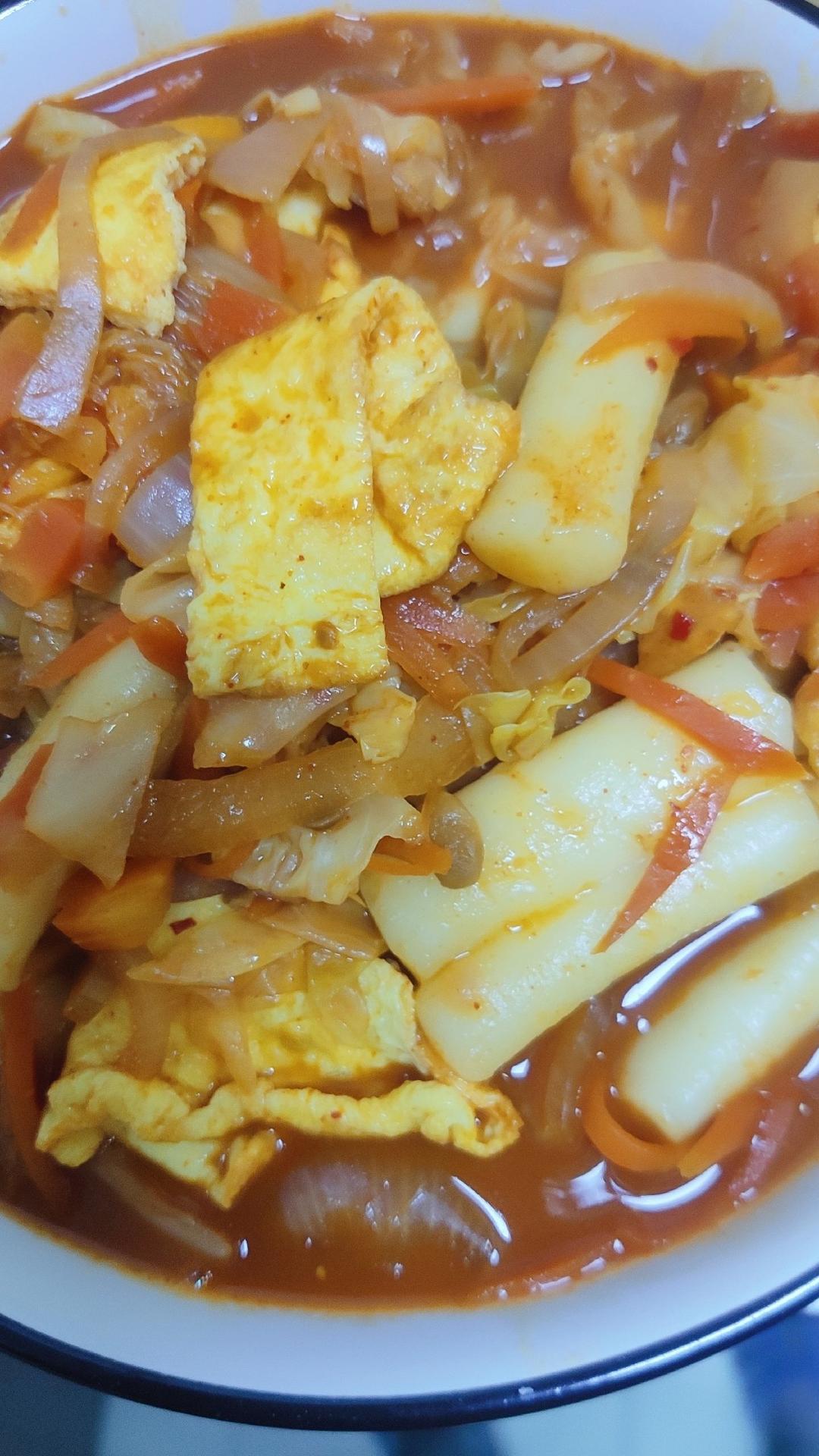 韩式辣炒年糕（or网红芝士套路之芝心年糕）