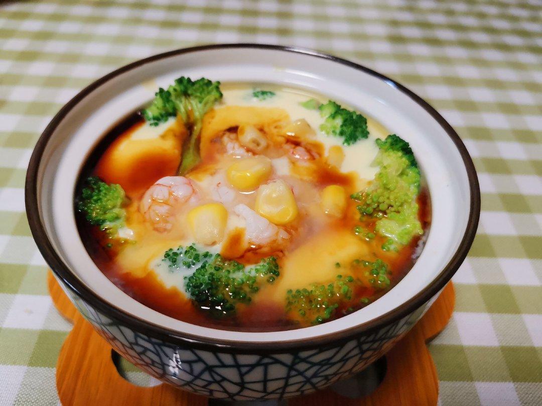 虾仁西兰花豆腐鸡蛋羹