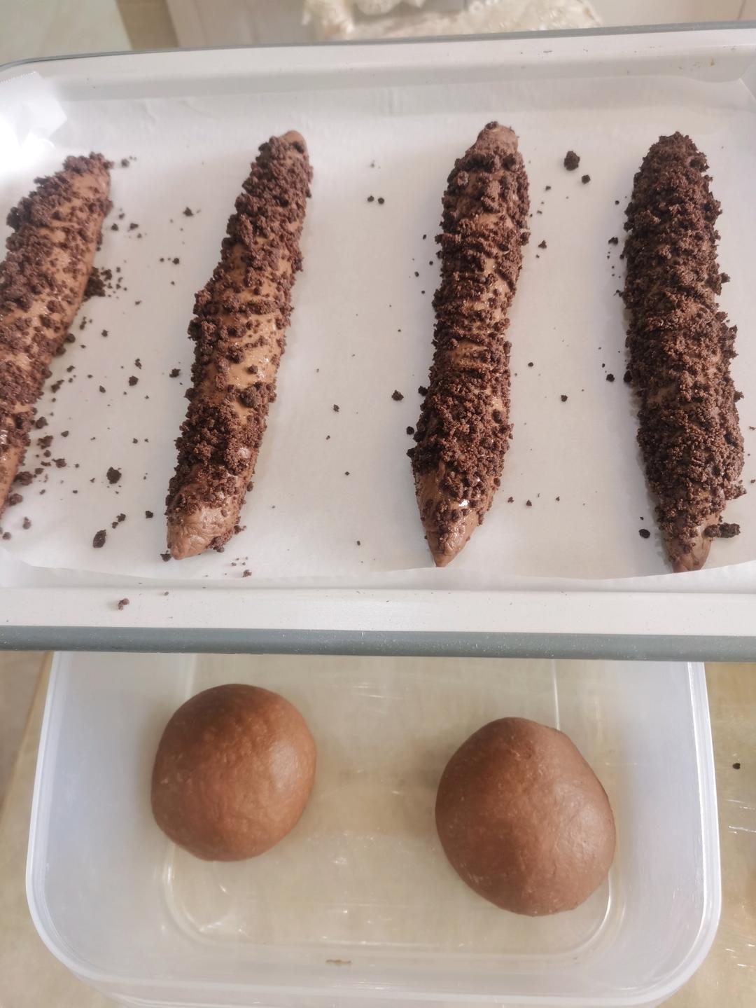 超级好吃的！巧克力奥利奥魔法棒面包！