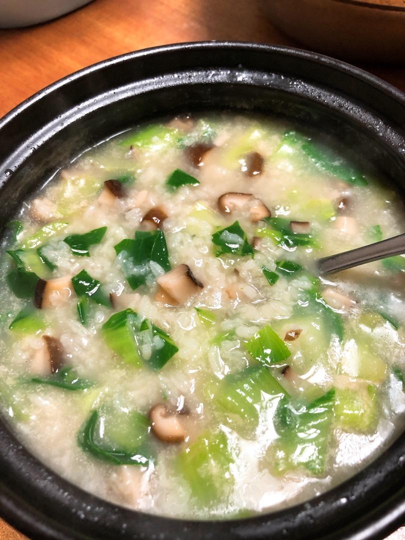 青菜香菇牛肉粥｜牙疼粥
