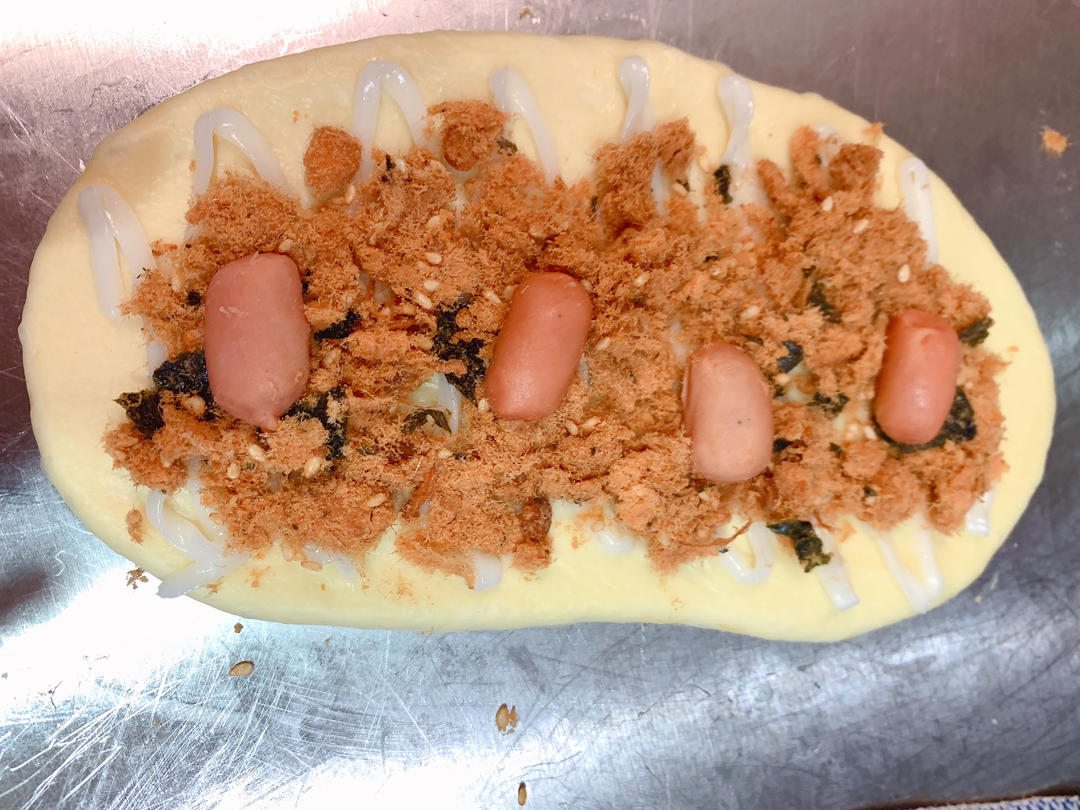 香葱火腿肉松面包