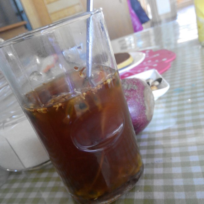 蜂蜜生姜肉桂陈皮百香果柠檬饮