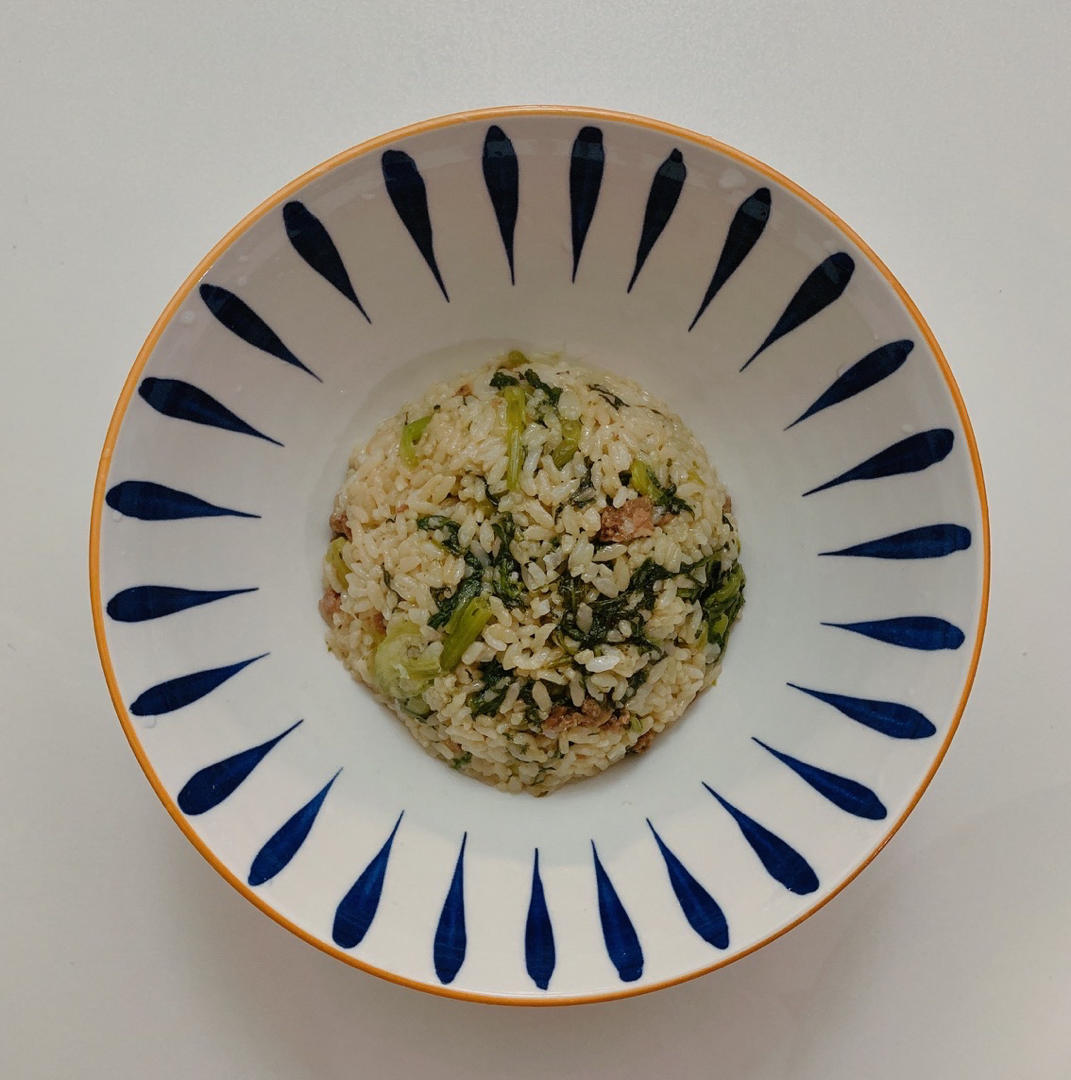 连吃三碗的茼蒿菜饭