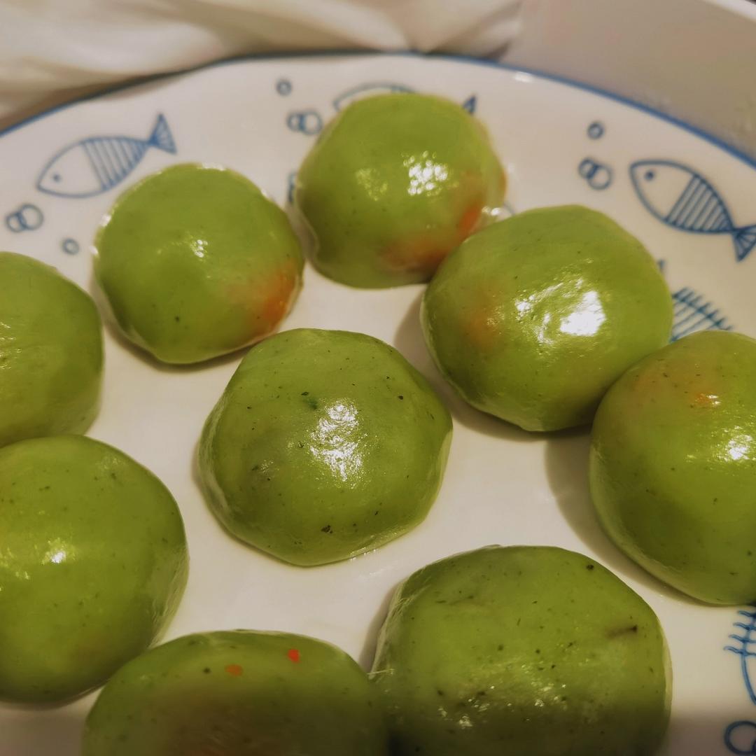 只需要糯米粉的 红豆青团