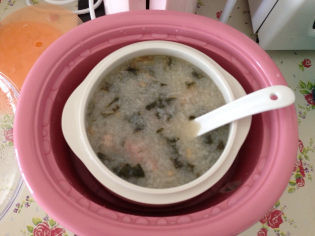 咸排骨菜干粥