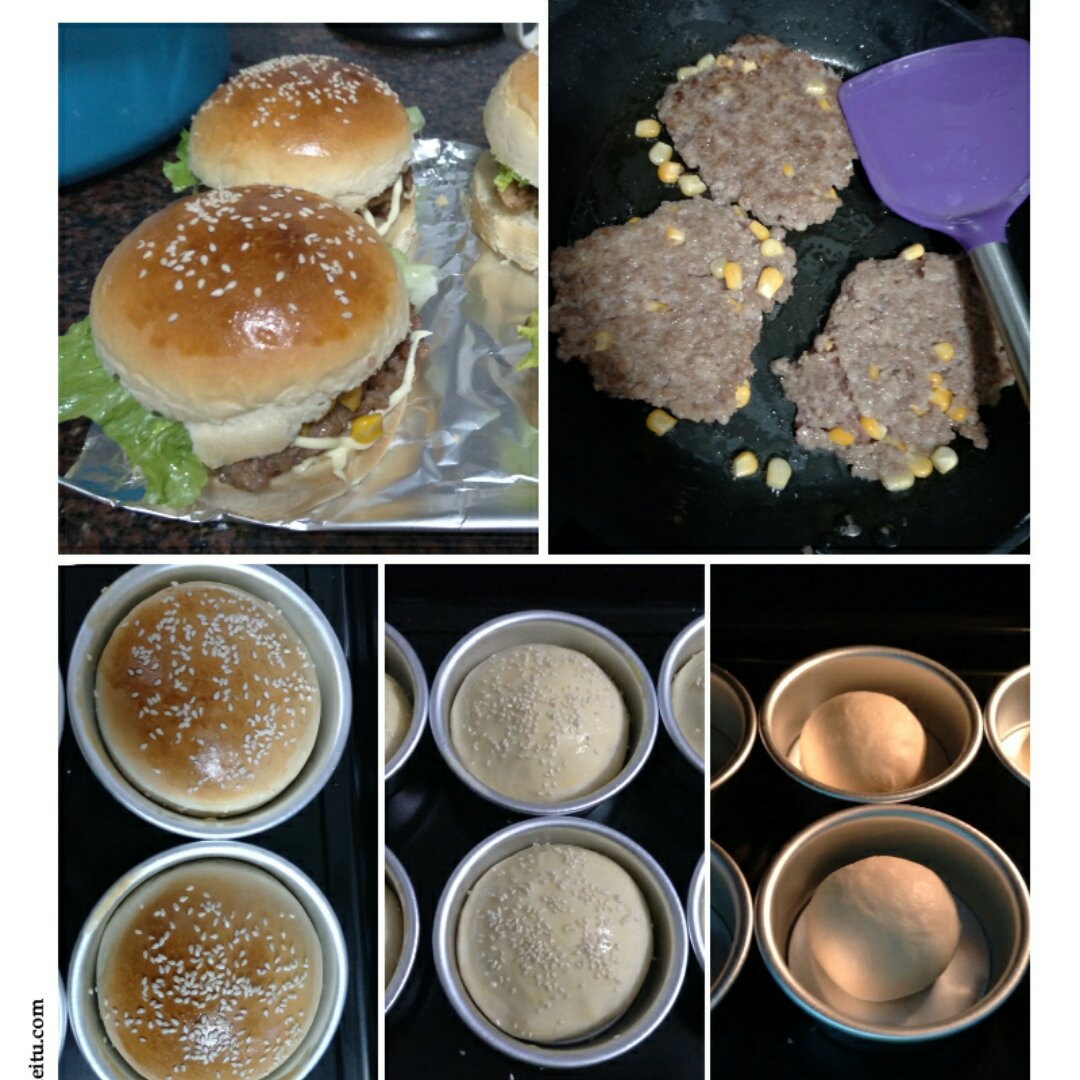 自制营养肉饼汉堡包