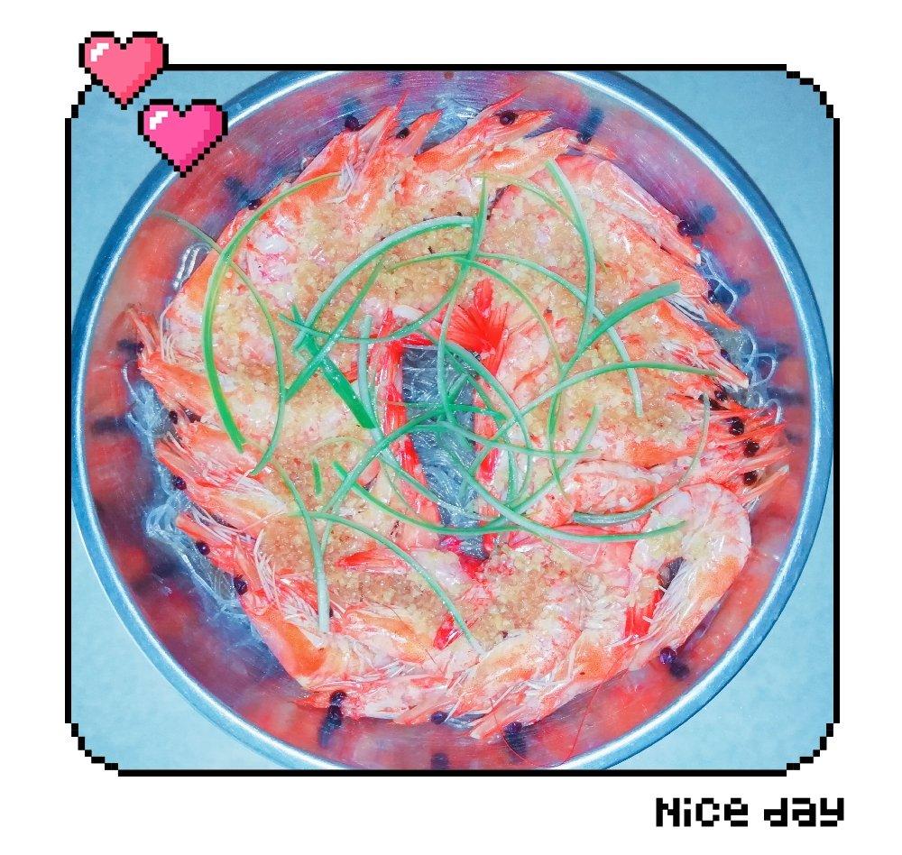 虾最美味的吃法必须是这个——蒜蓉蒸虾（多动图，孔瑶的食谱）