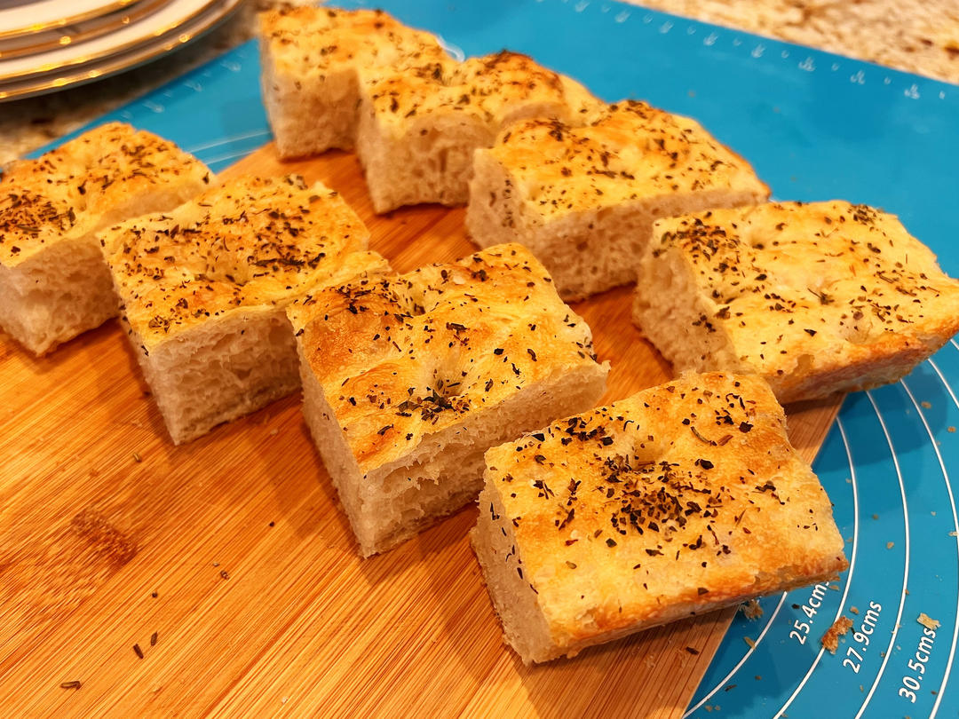 免揉面超简单佛卡夏Focaccia