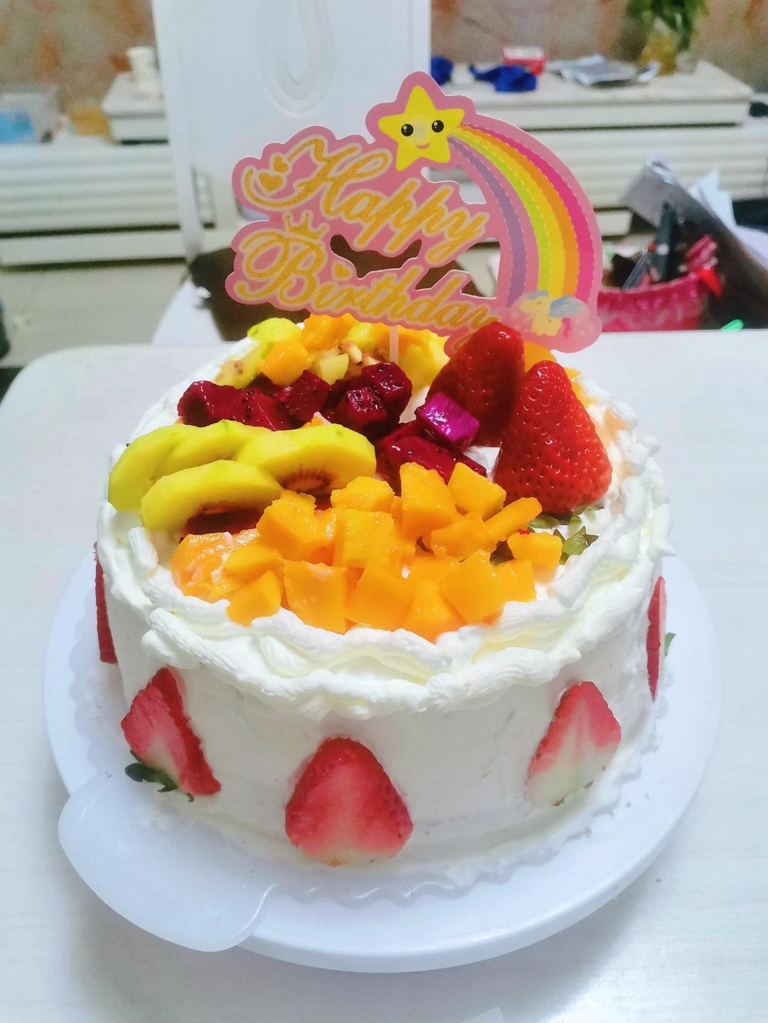 八寸戚风蛋糕（生日蛋糕坯）附六寸配单