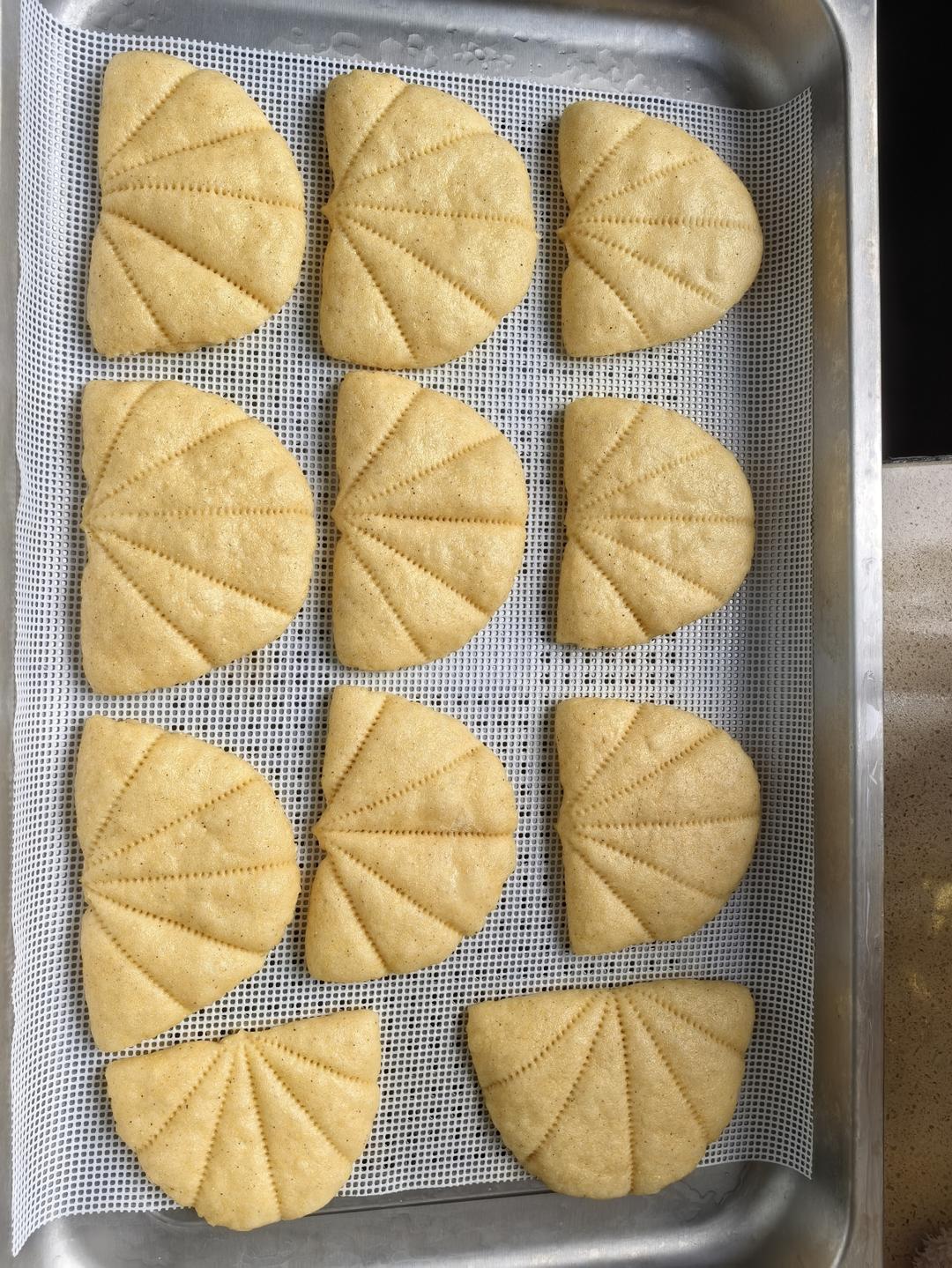 玉米粉荷叶饼(一次发酵)