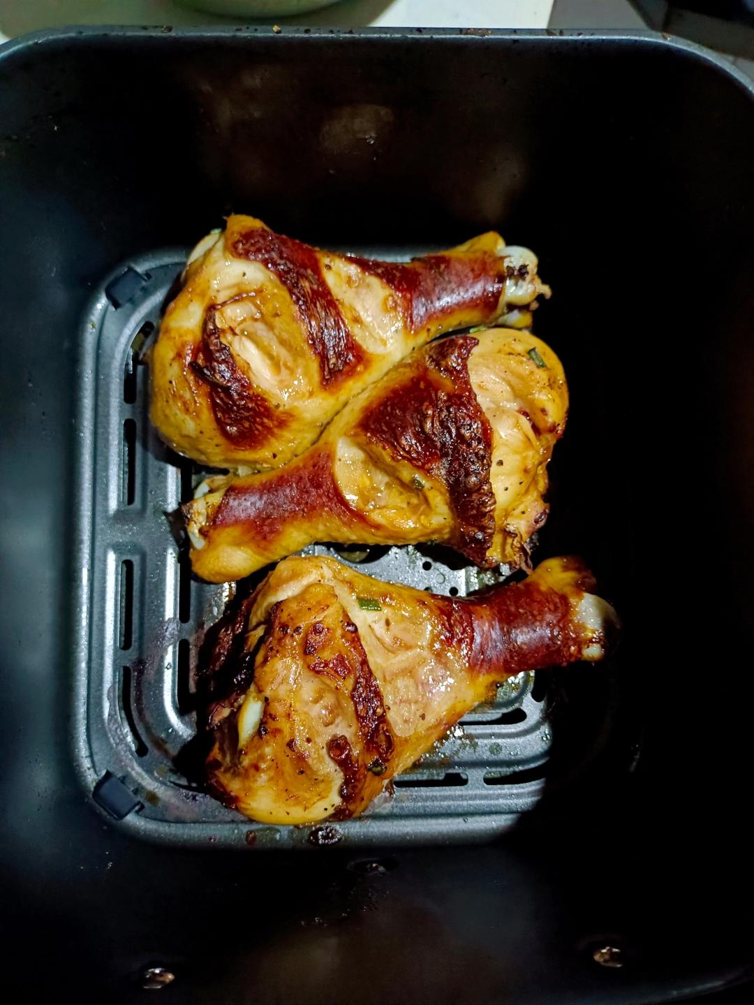 空气炸锅烤鸡腿，鲜嫩多汁