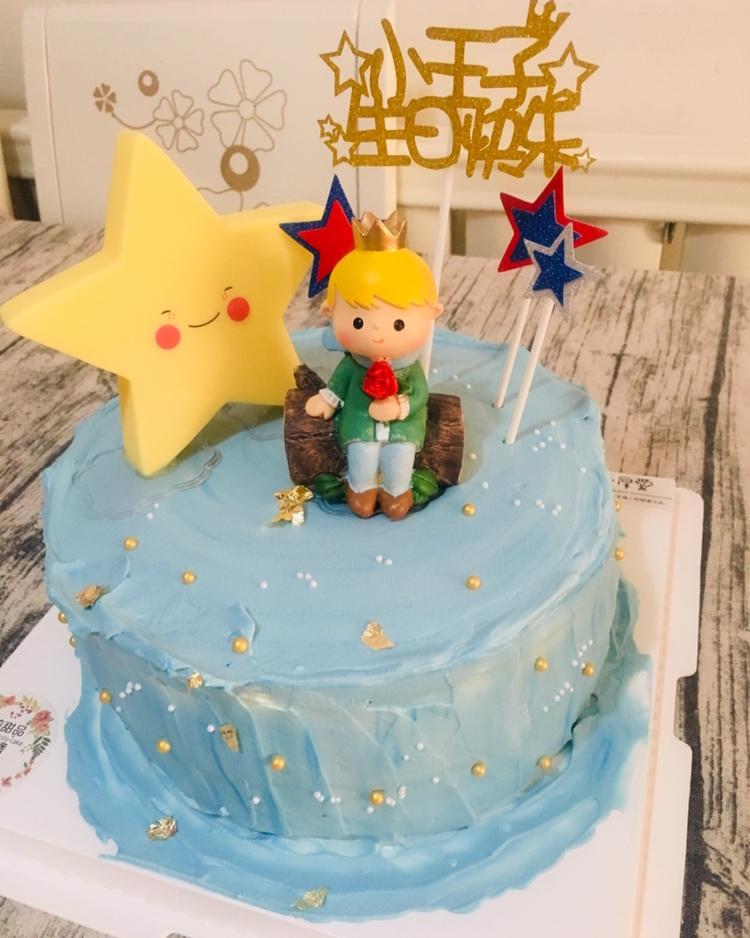 molly茉莉姑娘做的小王子主题生日蛋糕男宝宝生日蛋糕
