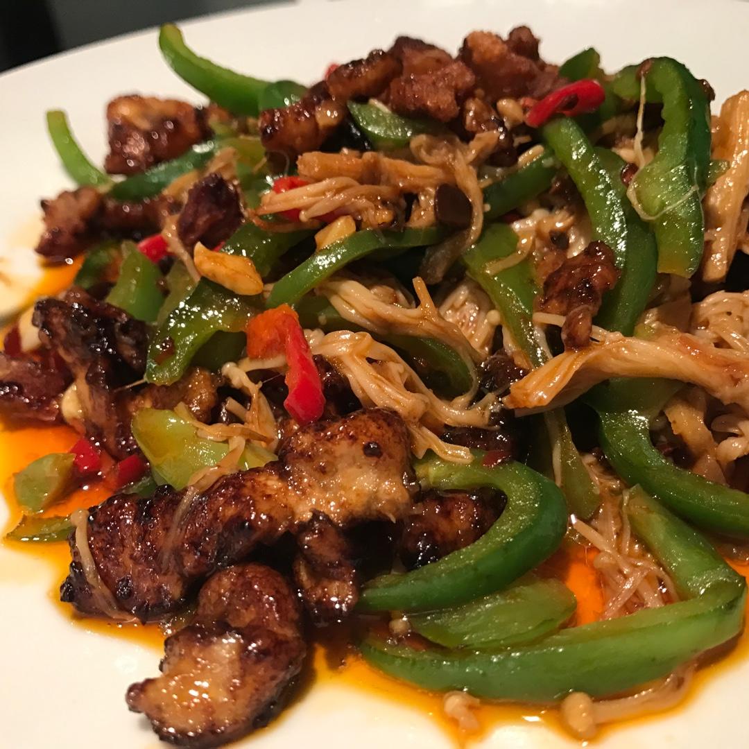金针菇青椒肉丝
