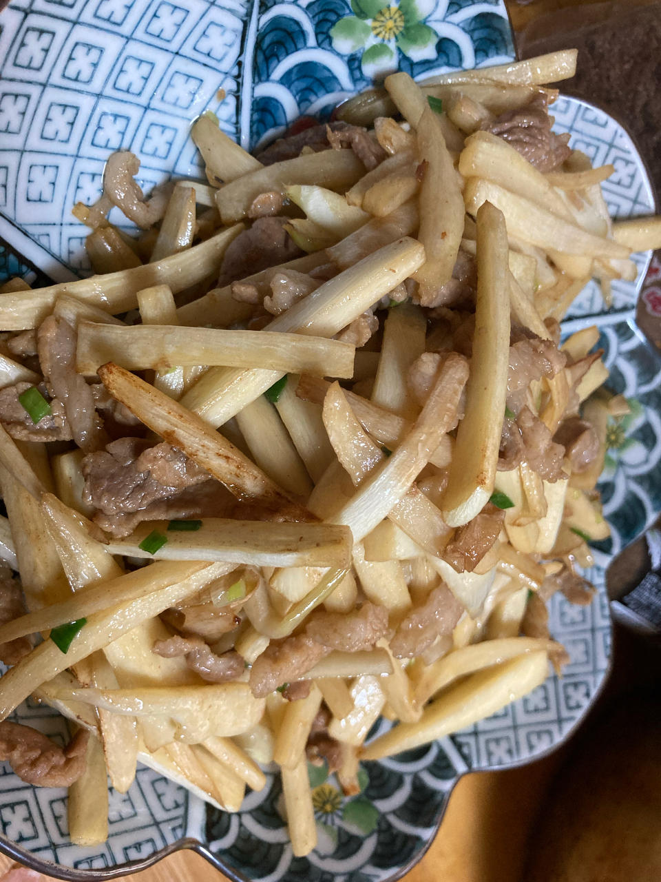 家常菜－茭白炒肉丝