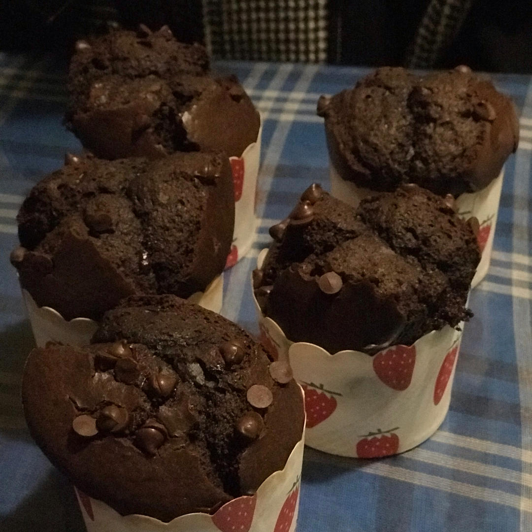 星巴克同款丨巧克力蘑菇头玛芬蛋糕丨免打发零失败