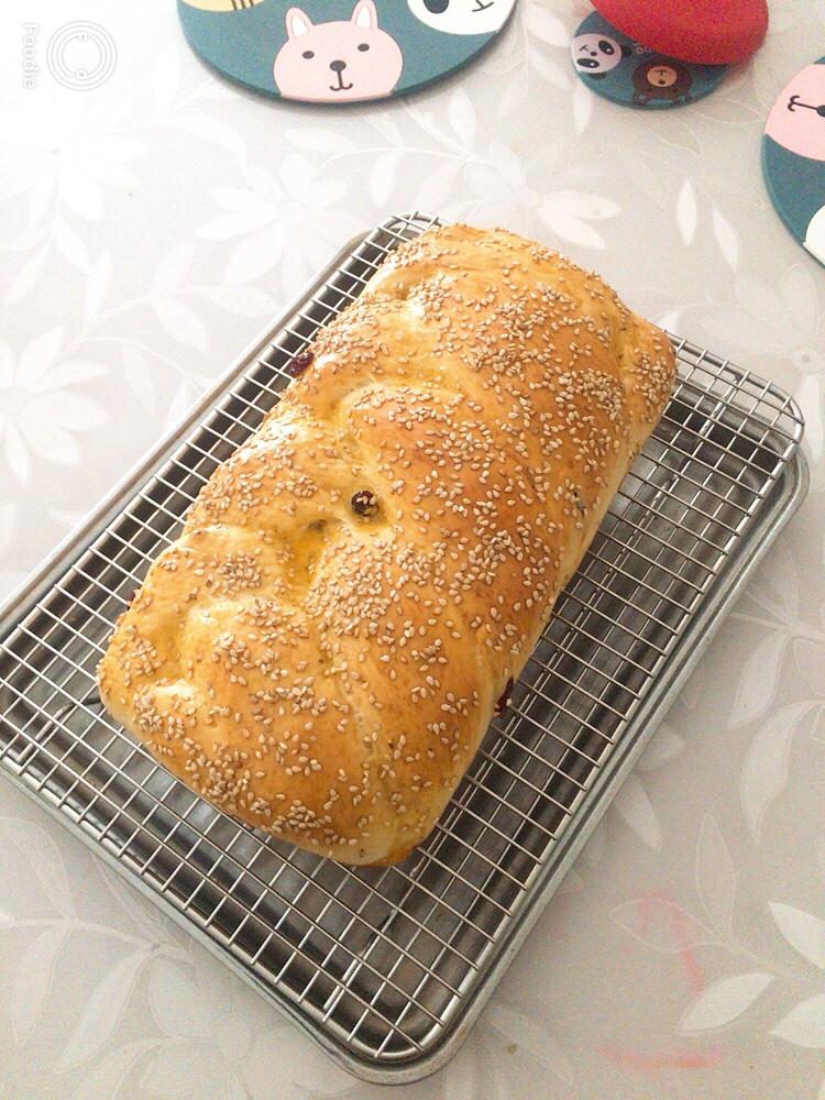 酸奶蔓越莓面包吐司🍞辫子（直接法，一次发酵）的做法