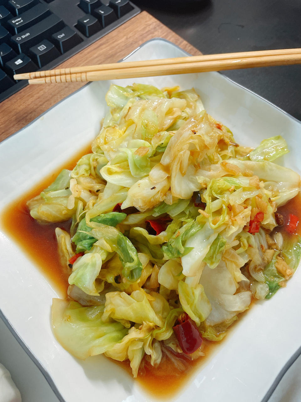 ㊙️巨好吃的干煸手撕包菜～酸辣开胃又下饭