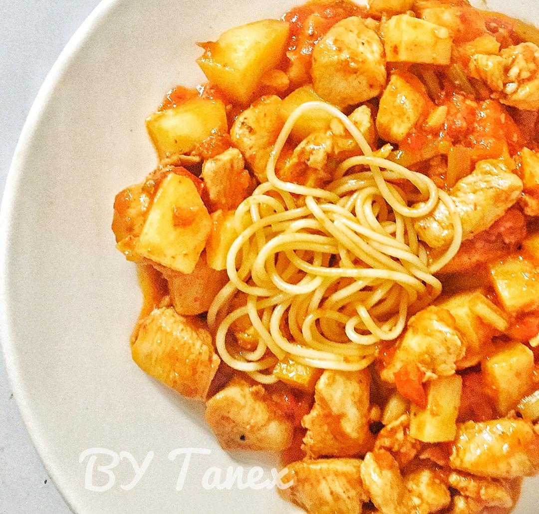 十分钟超嫩茄汁黄油酱炖鸡胸