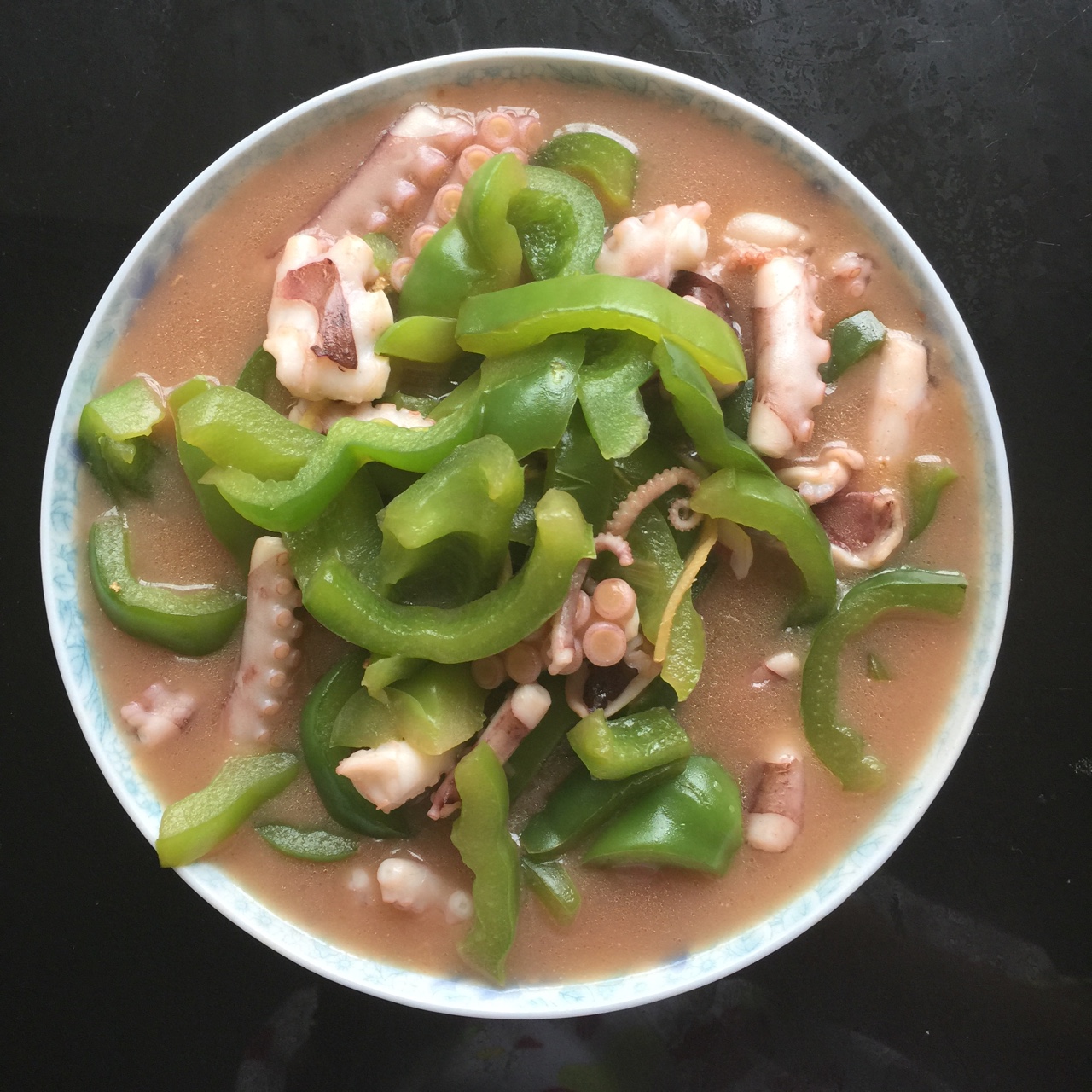 青椒炒章鱼