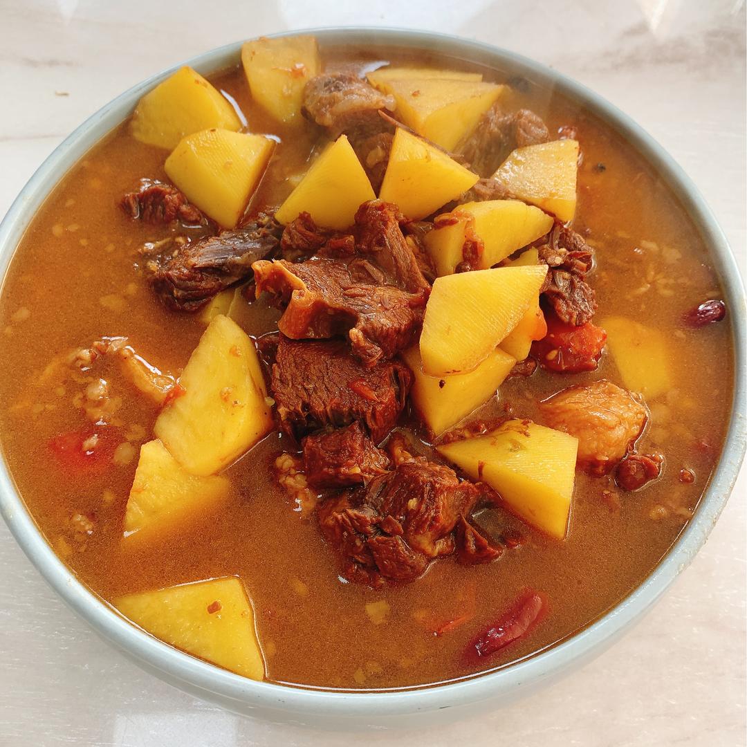 无油甜面酱炖牛肉的做法