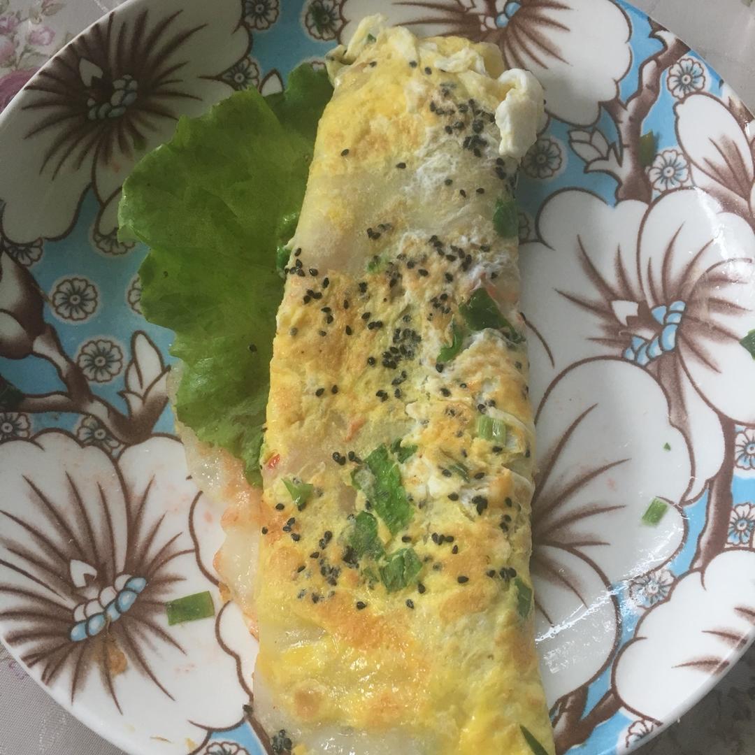 鸡蛋蔬菜卷饼