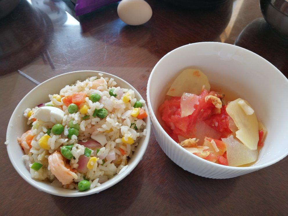 好吃到爆的虾油虾仁咸蛋炒饭