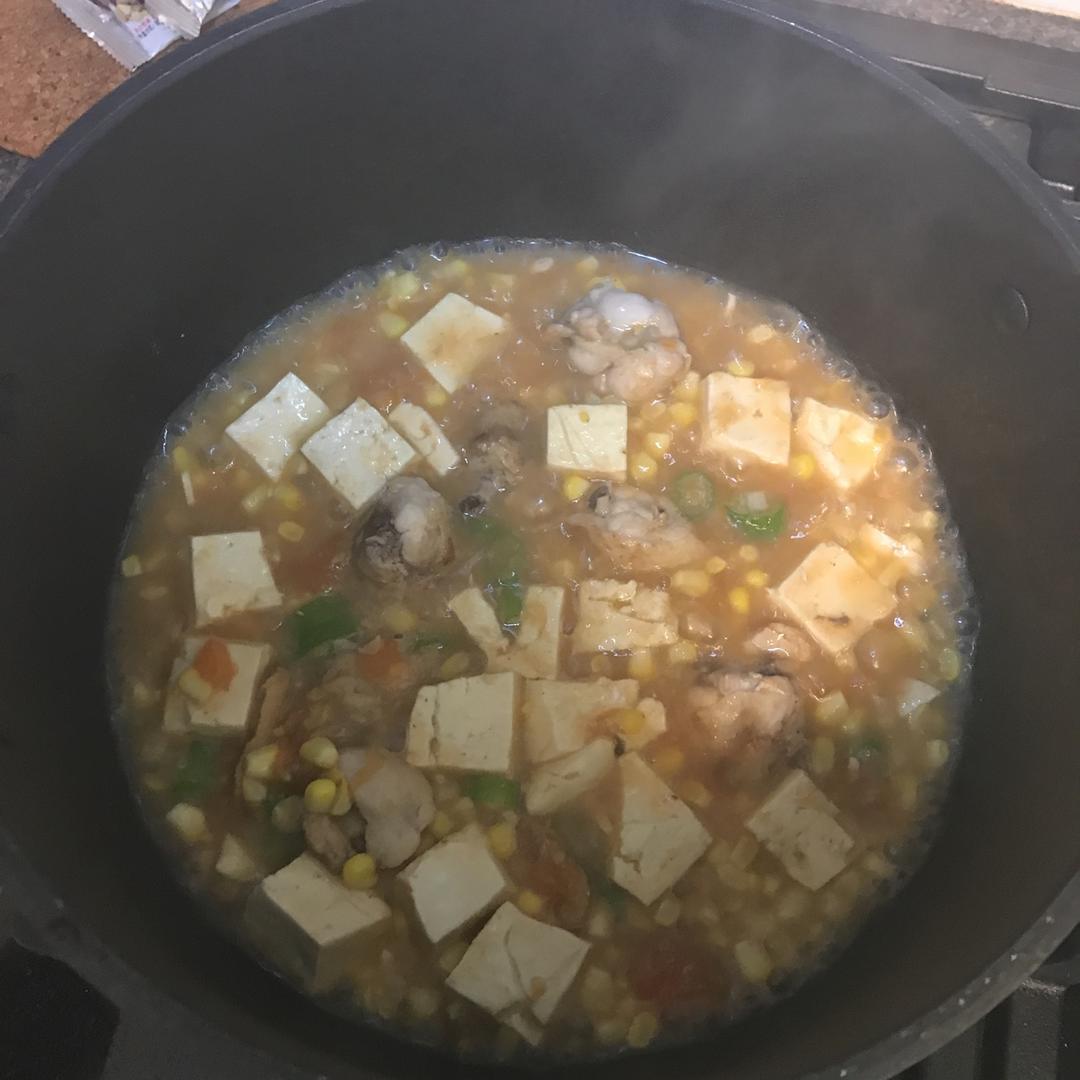 减脂番茄豆腐玉米汤