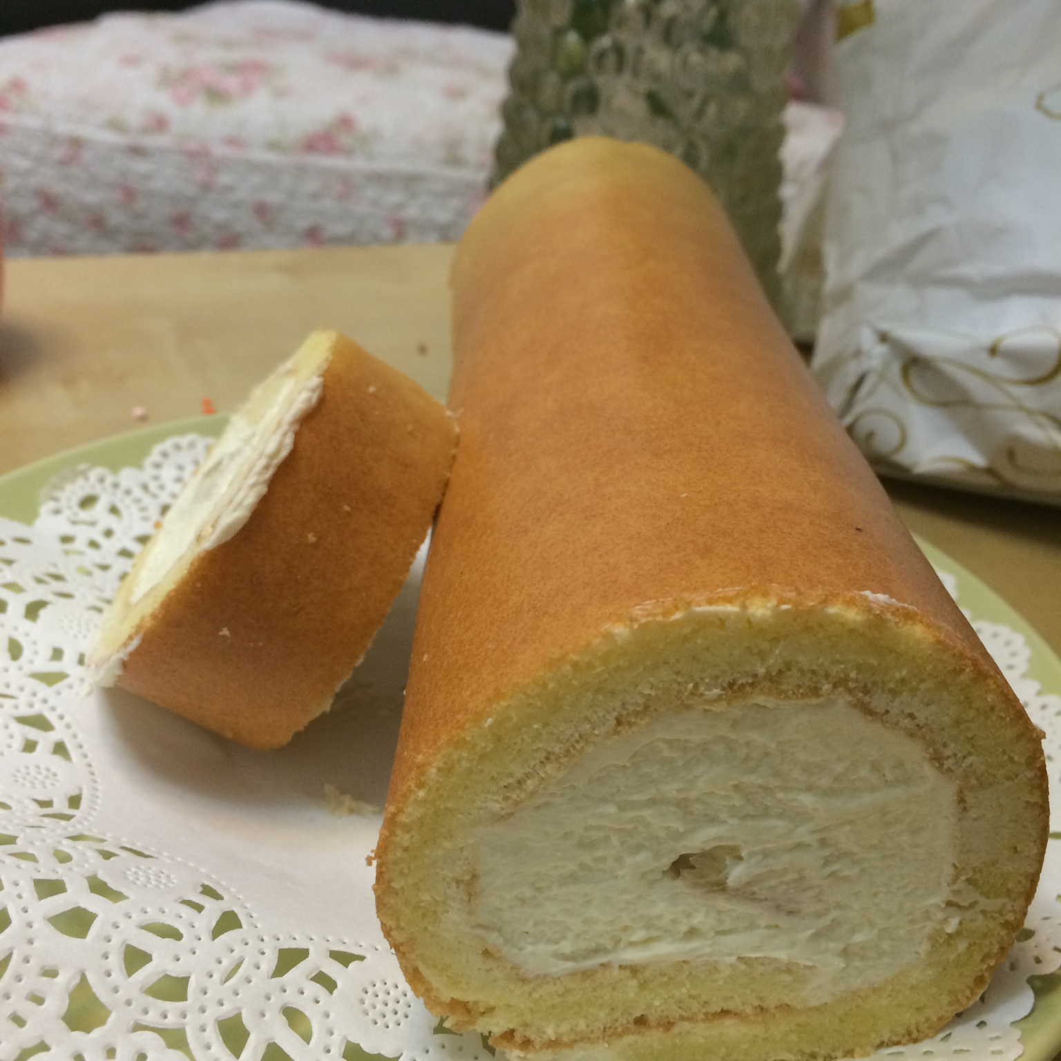 戚风蛋糕卷（家用30L烤箱自带烤盘之3蛋卷卷）