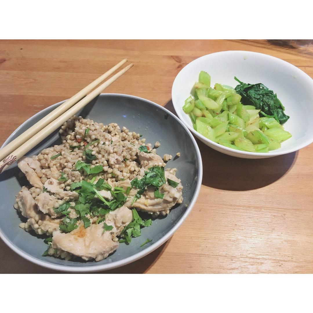 【健康三餐】鸡胸蒸藜麦饭