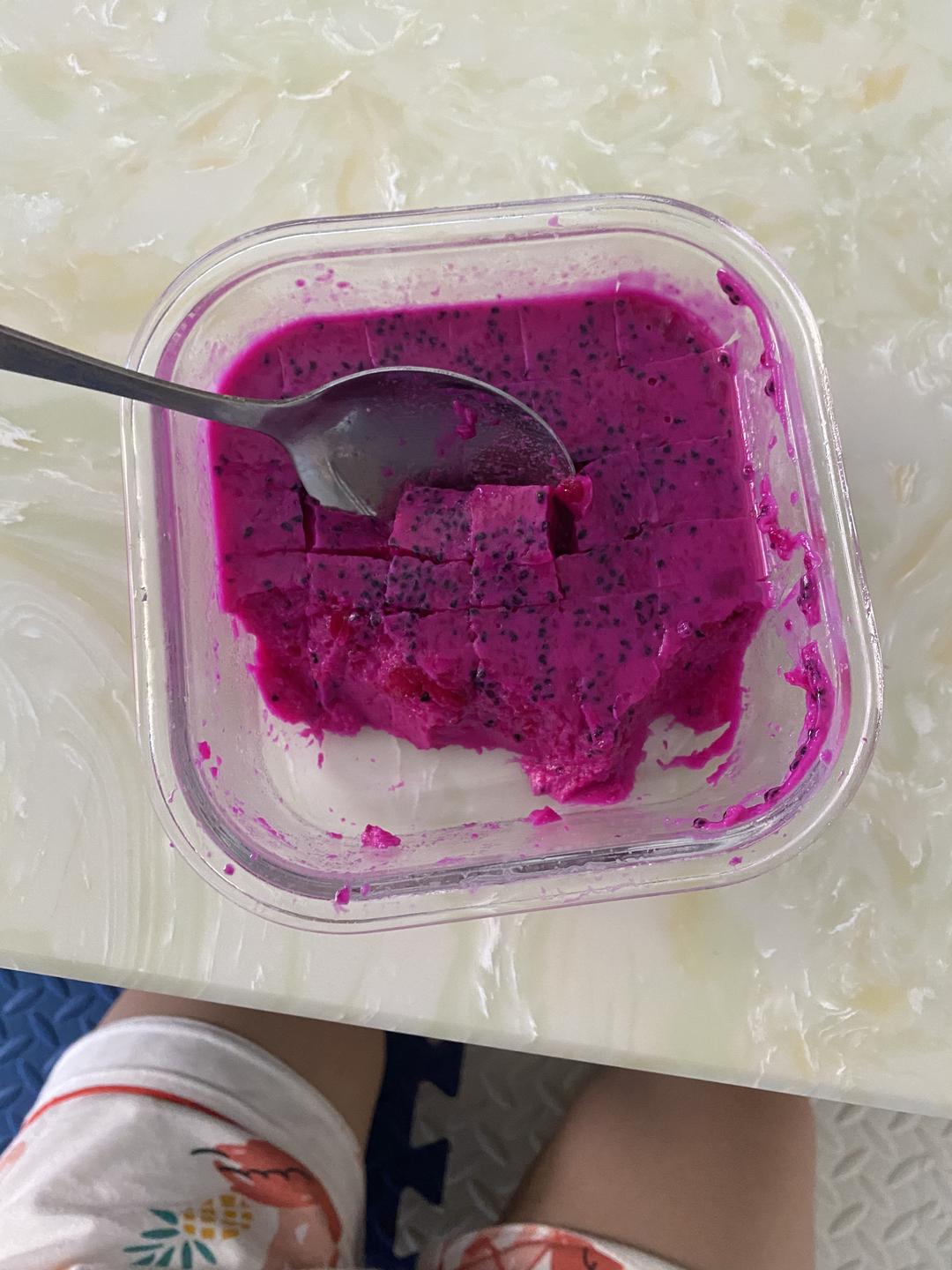 火龙果布丁的做法