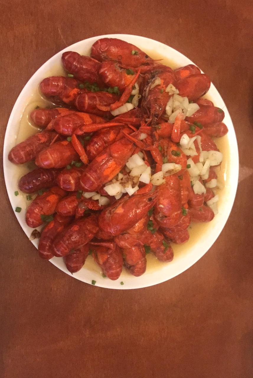 可乐菇凉做的白灼小龙虾