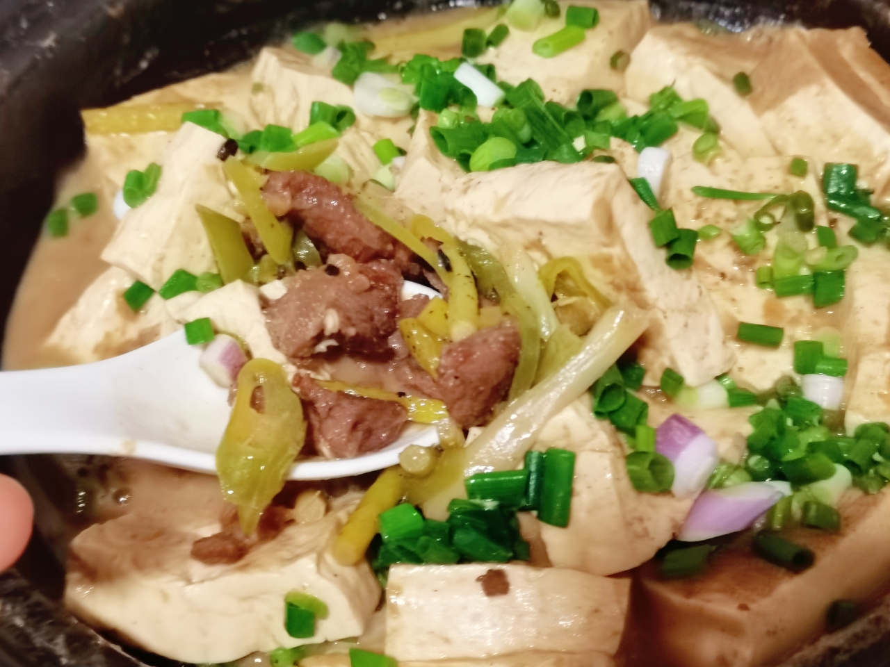 超下饭的砂锅肉豆腐20分钟搞定的做法