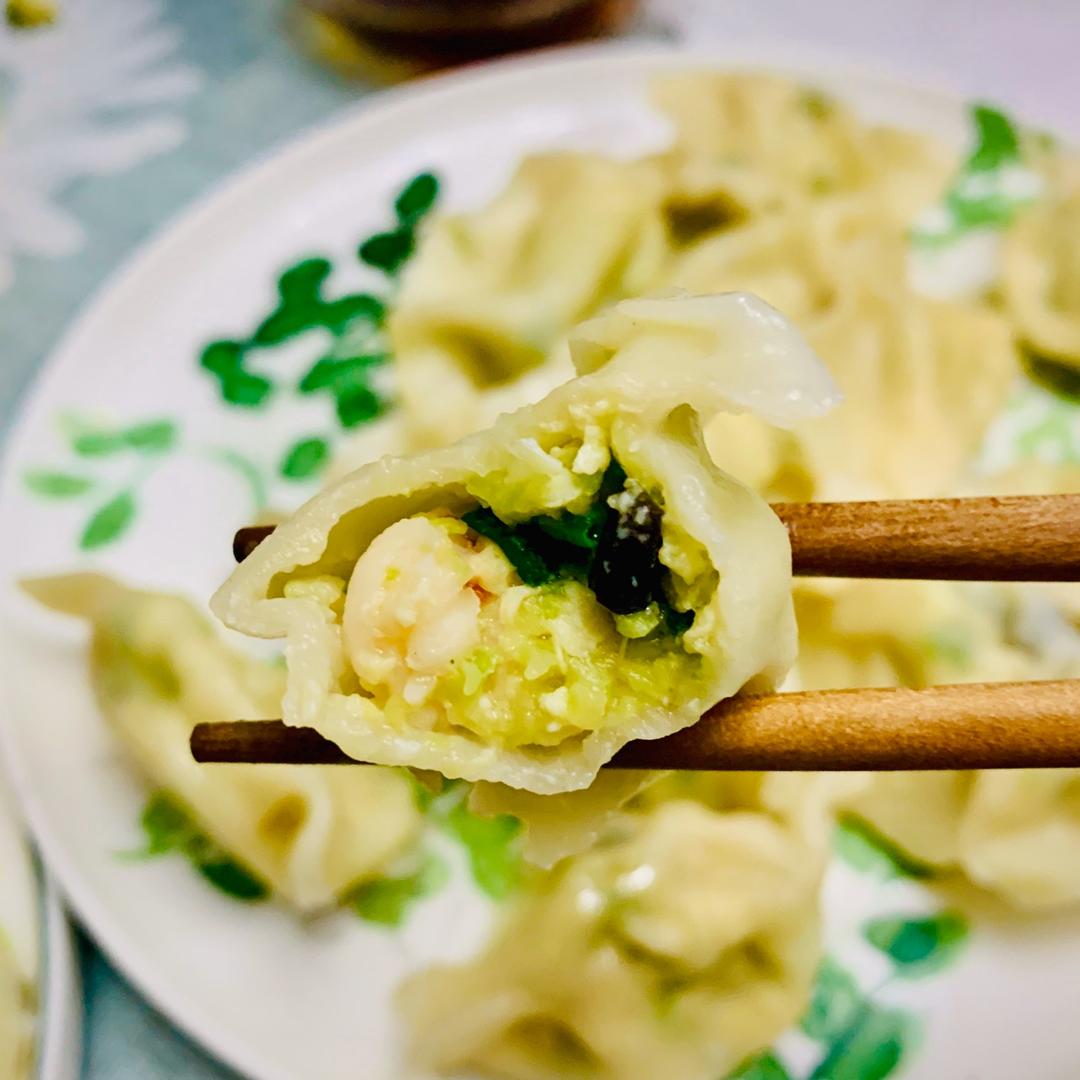 西葫芦鸡蛋虾仁三鲜饺子